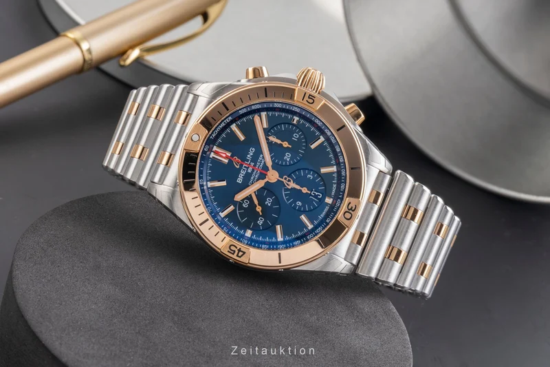 Breitling Chronomat chronograph steel / gold automatic men's watch UB013401C1U1 LP: 13900EUR [2505495]