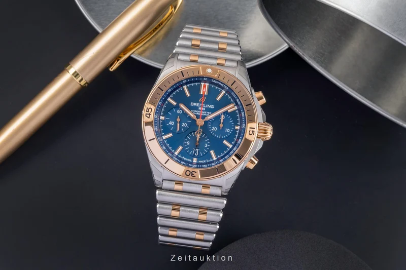 Breitling Chronomat chronograph steel / gold automatic men's watch UB013401C1U1 LP: 13900EUR [2505495]