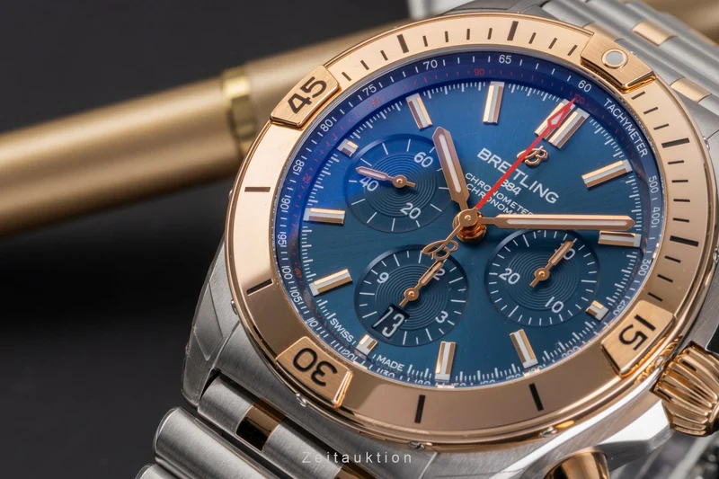 Breitling Chronomat chronograph steel / gold automatic men's watch UB013401C1U1 LP: 13900EUR [2505495]