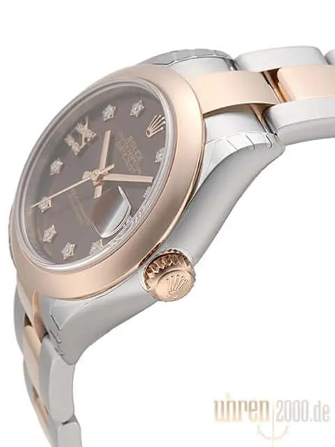Rolex Datejust 28 279161 Choco Römisch Diamant