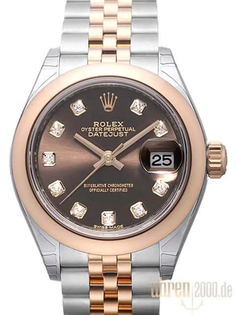 Rolex Datejust 28 279161 Choco Diamant Jubile-Band