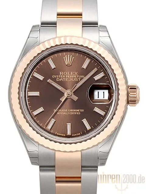Rolex Datejust 28 Stahl Everose‑Gold 279171 Choco