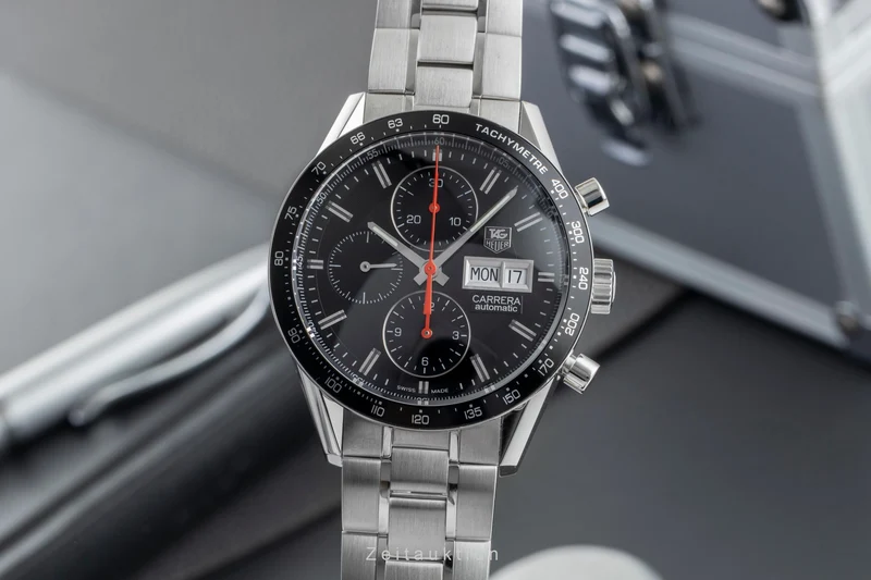 Tag Heuer Carrera chronograph steel automatic men's watch CV201AH.BA0725 [2504441]