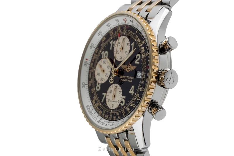 Breitling Old Navitimer chronograph steel / gold automatic men's watch D13022 [2504470]