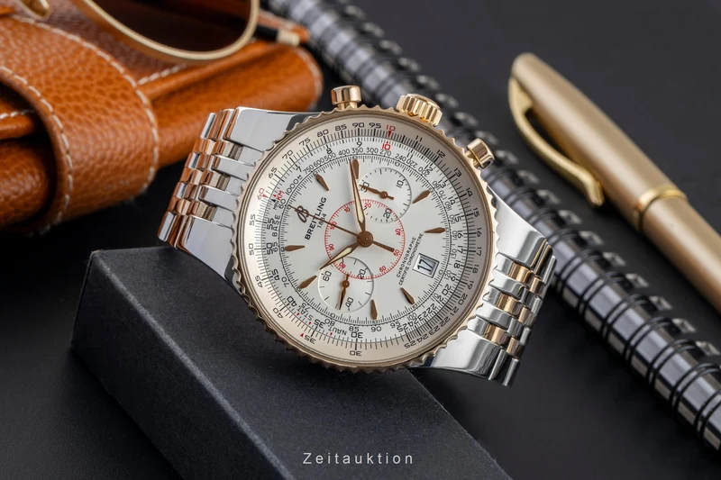 Breitling Montbrillant chronograph steel / gold automatic men's watch C23340 [2504807]