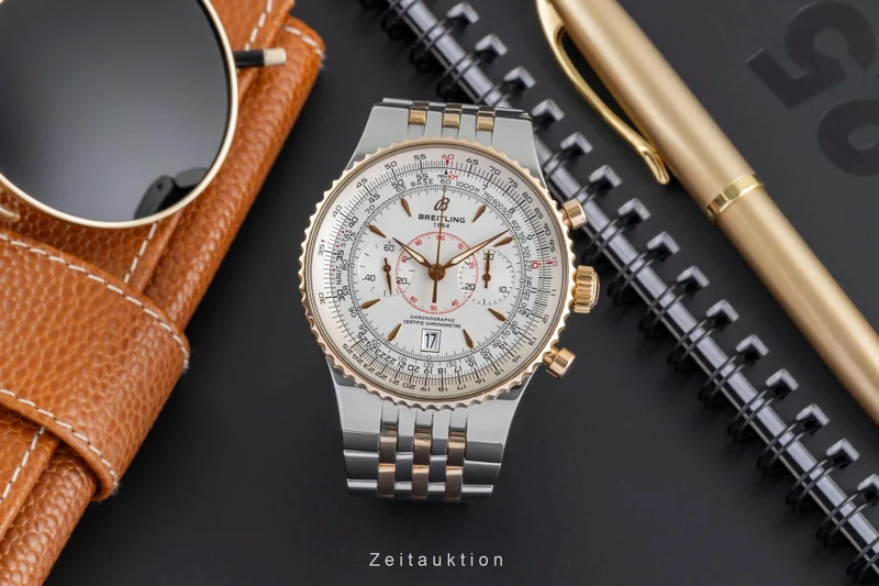 Breitling Montbrillant chronograph steel / gold automatic men's watch C23340 [2504807]