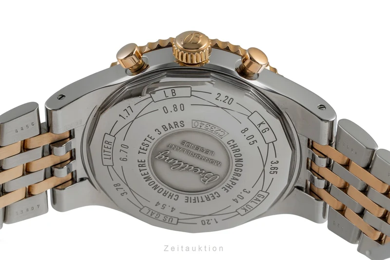 Breitling Montbrillant chronograph steel / gold automatic men's watch C23340 [2504807]