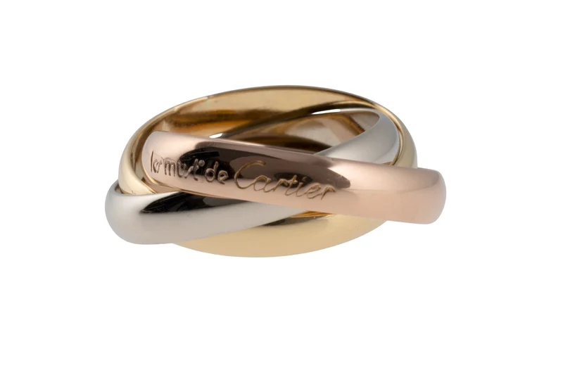 Cartier Trinty Ring 18k white gold rose gold yellow gold size 53 with box retail price: 2,360,- €[KL26022]