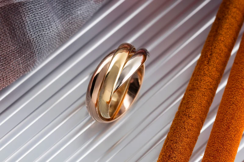 Cartier Trinty Ring 18k white gold rose gold yellow gold size 53 with box retail price: 2,360,- €[KL26022]