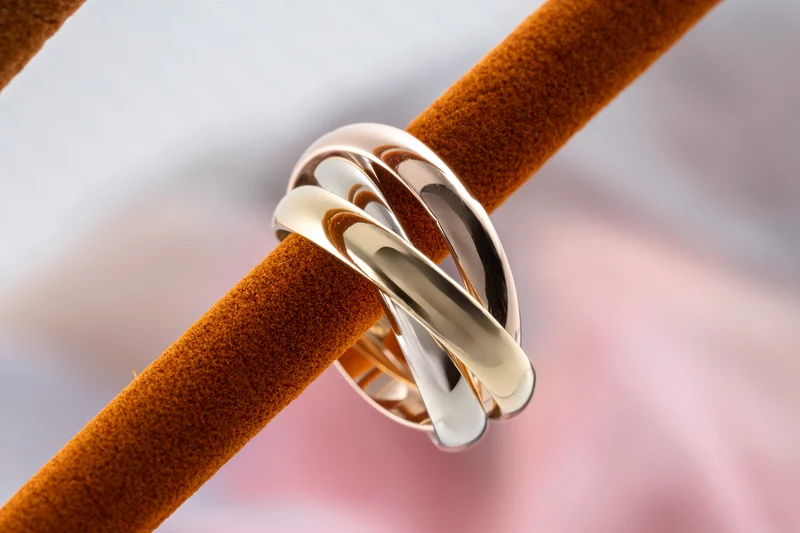 Cartier Trinty Ring 18k white gold rose gold yellow gold size 53 with box retail price: 2,360,- €[KL26022]