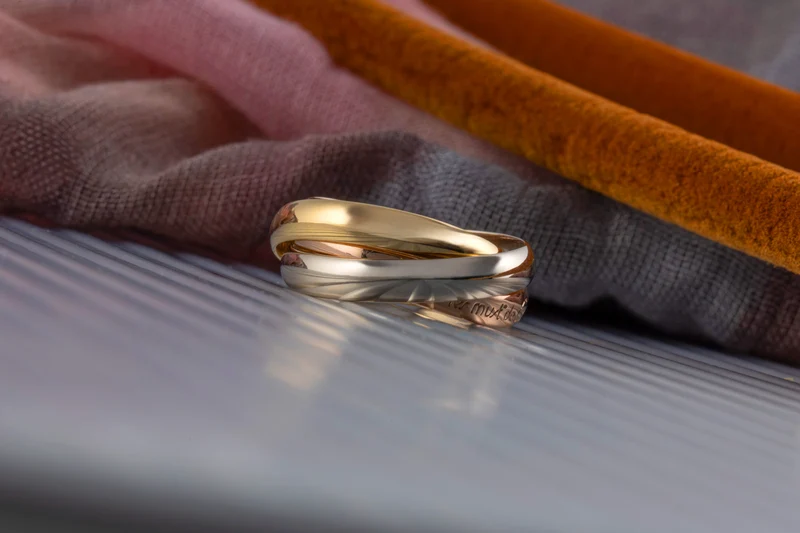 Cartier Trinty Ring 18k white gold rose gold yellow gold size 53 with box retail price: 2,360,- €[KL26022]