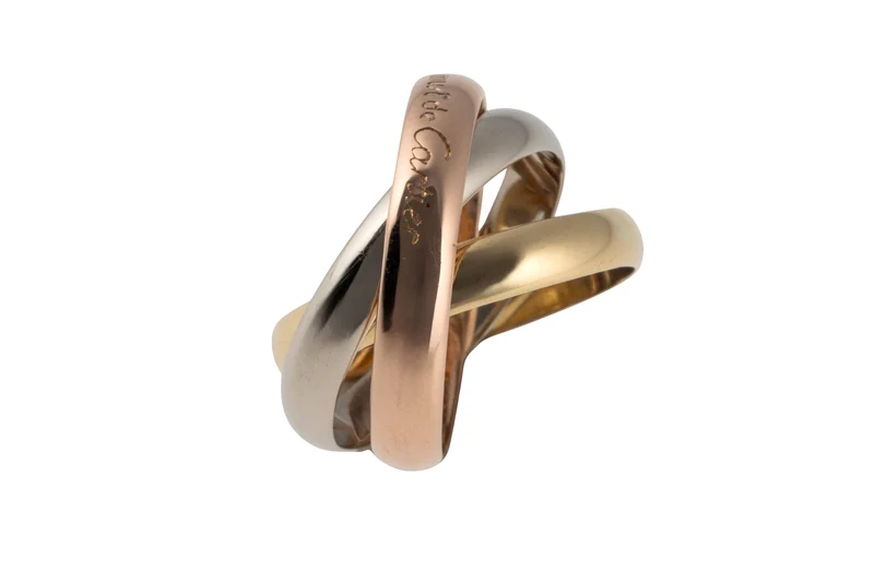 Cartier Trinty Ring 18k white gold rose gold yellow gold size 53 with box retail price: 2,360,- €[KL26022]