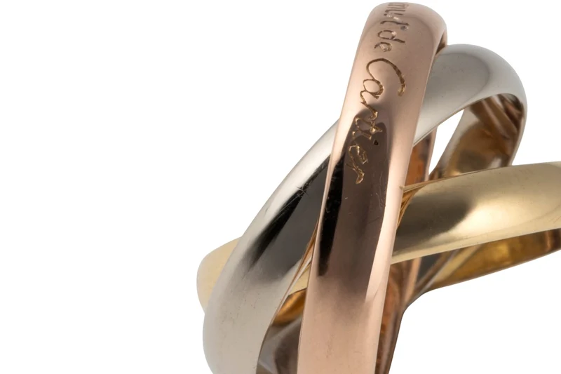 Cartier Trinty Ring 18k white gold rose gold yellow gold size 53 with box retail price: 2,360,- €[KL26022]