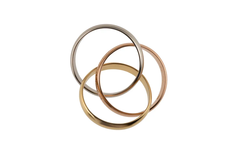 Cartier Trinty Ring 18k white gold rose gold yellow gold size 53 with box retail price: 2,360,- €[KL26022]