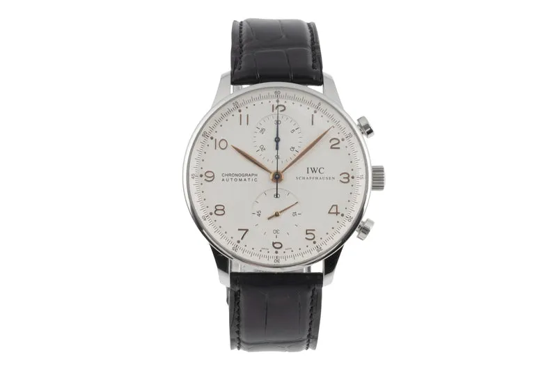 IWC Portugieser chronograph steel automatic men's watch IW371401 LP: 9100EUR [2505089]