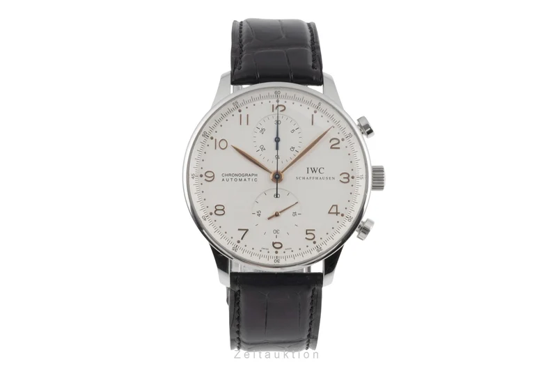 IWC Portugieser chronograph steel automatic men's watch IW371401 LP: 9100EUR [2505089]