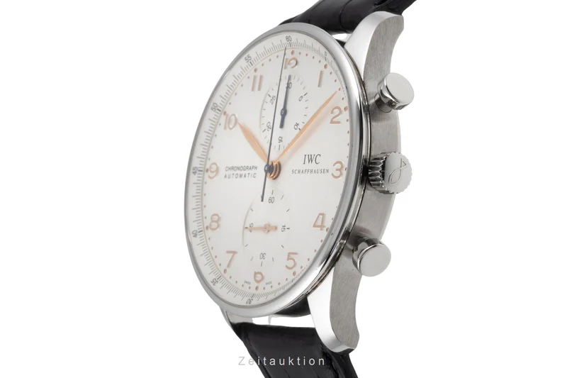IWC Portugieser chronograph steel automatic men's watch IW371401 LP: 9100EUR [2505089]