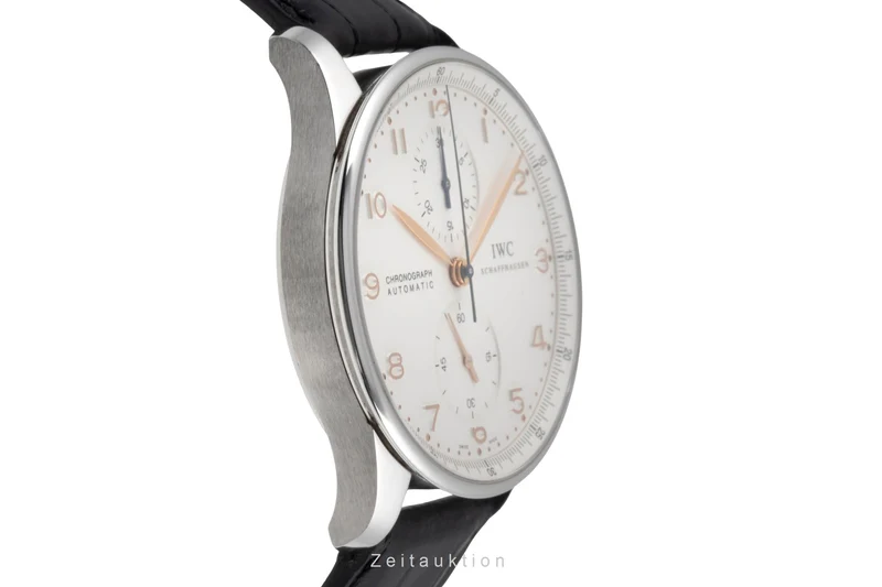 IWC Portugieser chronograph steel automatic men's watch IW371401 LP: 9100EUR [2505089]