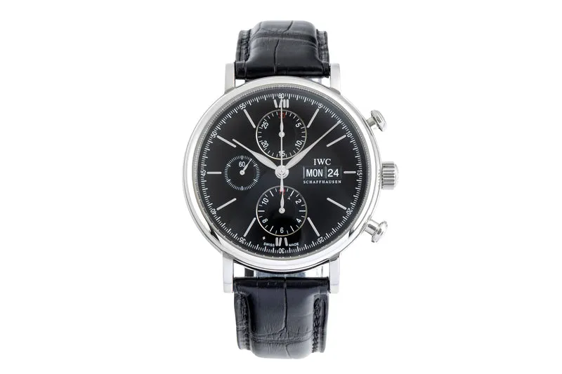IWC Portofino chronograph steel automatic men's watch IW391002 LP: 7100EUR [2505365]