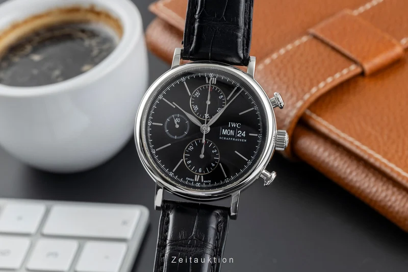 IWC Portofino chronograph steel automatic men's watch IW391002 LP: 7100EUR [2505365]