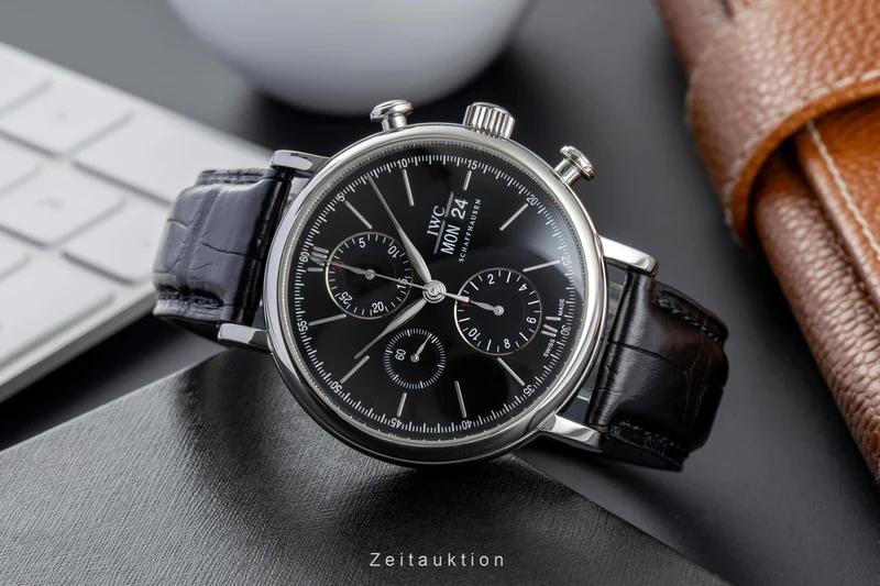 IWC Portofino chronograph steel automatic men's watch IW391002 LP: 7100EUR [2505365]