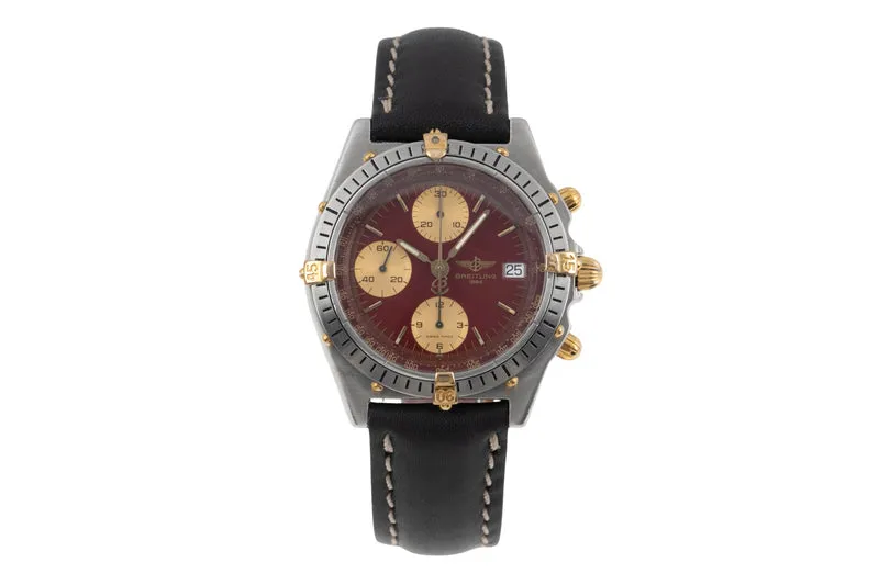 Breitling Chronomat chronograph gilt / steel automatic men's watch B13047 81.950 [2505156]