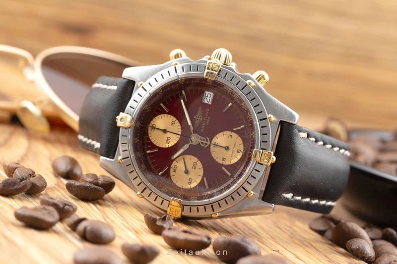 Breitling Chronomat chronograph gilt / steel automatic men's watch B13047 81.950 [2505156]