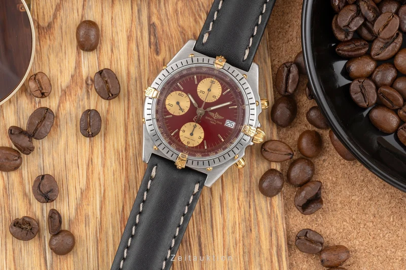 Breitling Chronomat chronograph gilt / steel automatic men's watch B13047 81.950 [2505156]