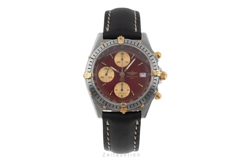 Breitling Chronomat chronograph gilt / steel automatic men's watch B13047 81.950 [2505156]