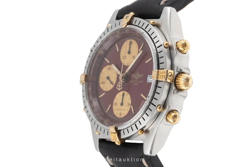 Breitling Chronomat chronograph gilt / steel automatic men's watch B13047 81.950 [2505156]