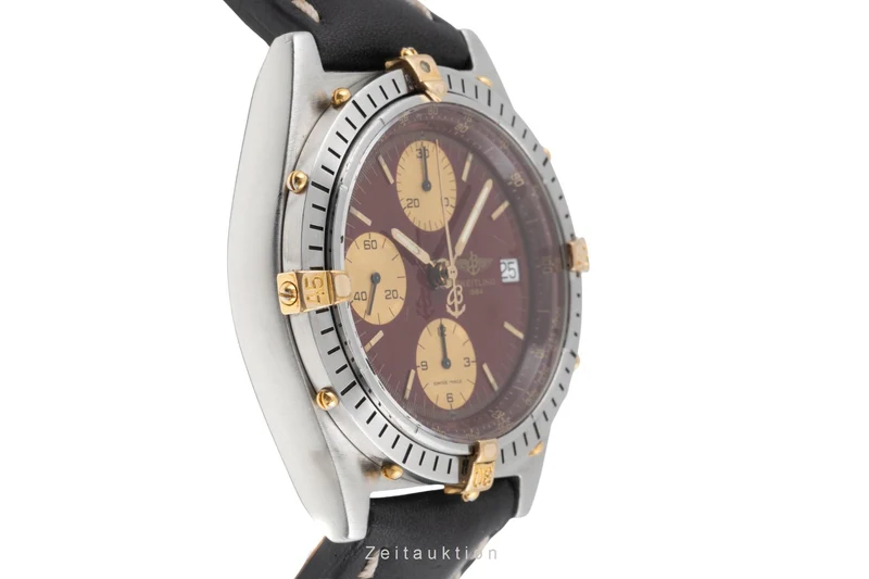 Breitling Chronomat chronograph gilt / steel automatic men's watch B13047 81.950 [2505156]