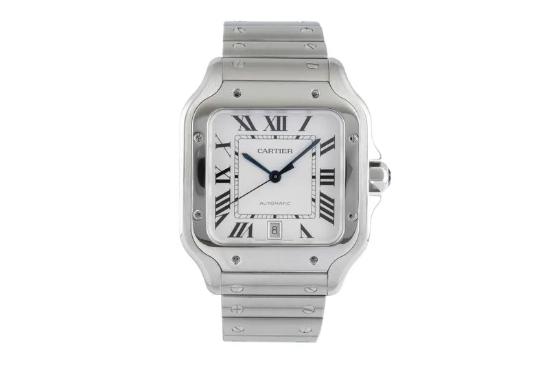 Cartier Santos steel automatic men's watch WSSA0009 LP: 8850EUR [2504673]