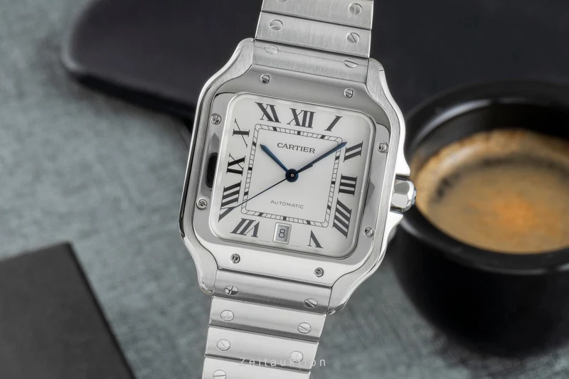 Cartier Santos steel automatic men's watch WSSA0009 LP: 8850EUR [2504673]