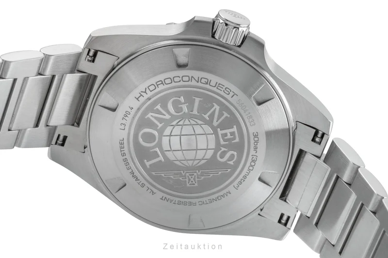 Longines Hydro Conquest steel automatic men's watch L3.790.4.96.6 LP: 3250EUR [2505436]
