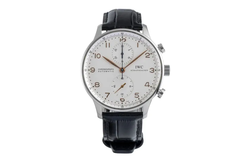 IWC Portugieser chronograph steel automatic men's watch IW371401 LP: 9100EUR [2504701]