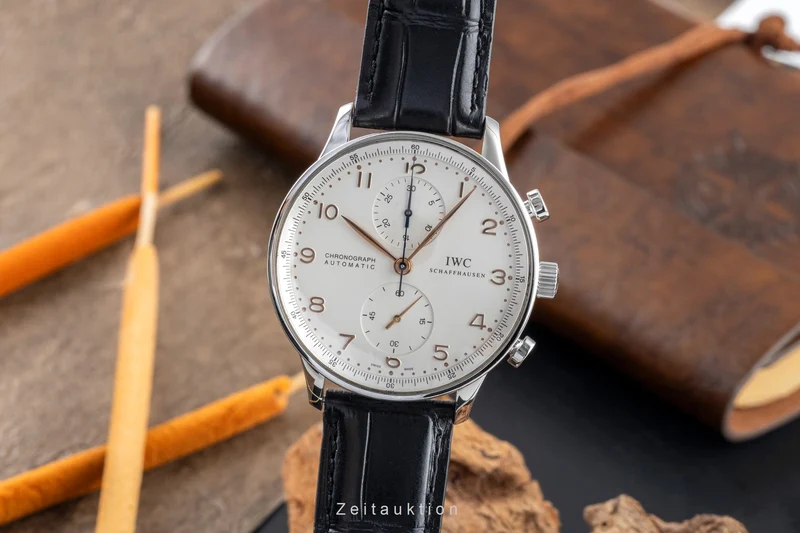 IWC Portugieser chronograph steel automatic men's watch IW371401 LP: 9100EUR [2504701]