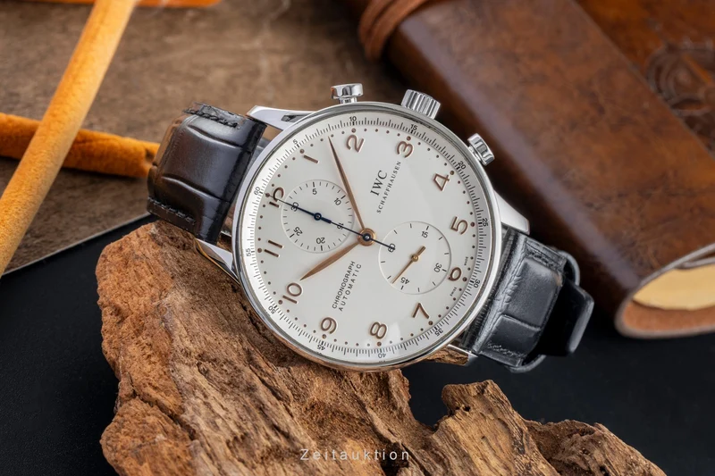 IWC Portugieser chronograph steel automatic men's watch IW371401 LP: 9100EUR [2504701]