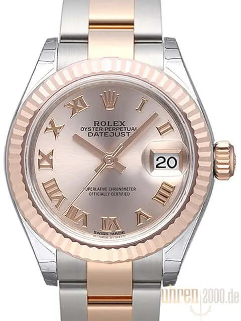 Rolex Datejust 28 Stahl Everose‑Gold 279171 Sundust Römisch