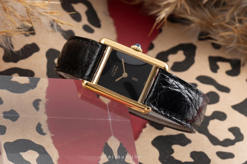 Cartier Tank silver-gilt manual winding women's watch 3 [2504217]