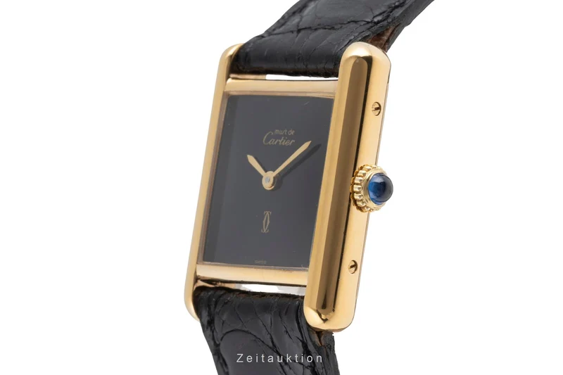 Cartier Tank silver-gilt manual winding women's watch 3 [2504217]