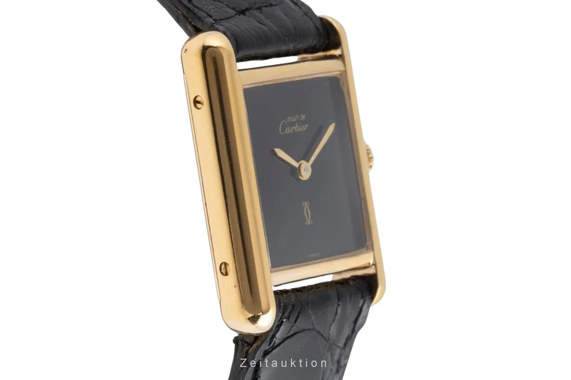 Cartier Tank silver-gilt manual winding women's watch 3 [2504217]