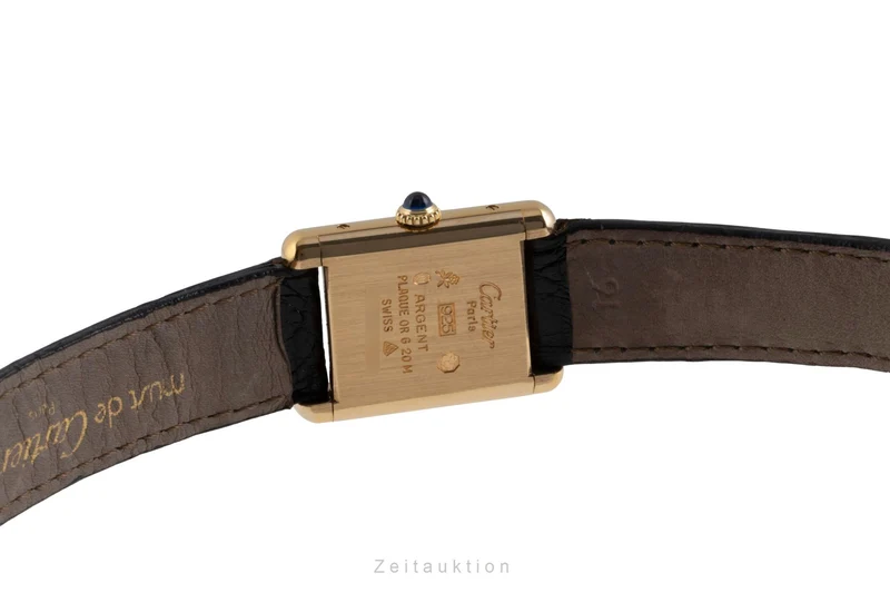 Cartier Tank silver-gilt manual winding women's watch 3 [2504217]