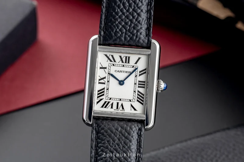 Cartier Tank steel quartz women's watch W1018255, 2716 [2504783]