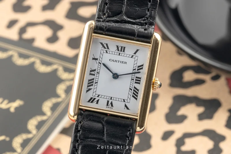 Cartier Tank 18 ct gold quartz men's watch M 2000 [2504847]