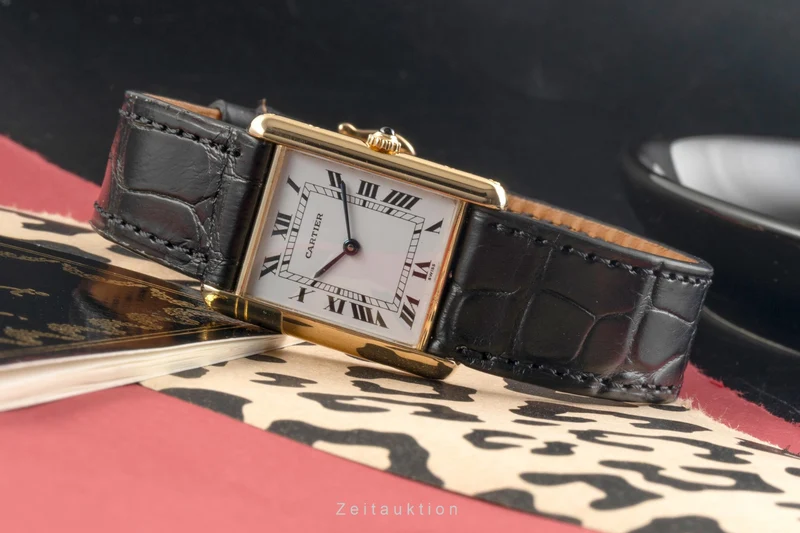 Cartier Tank 18 ct gold quartz men's watch M 2000 [2504847]