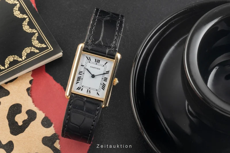 Cartier Tank 18 ct gold quartz men's watch M 2000 [2504847]