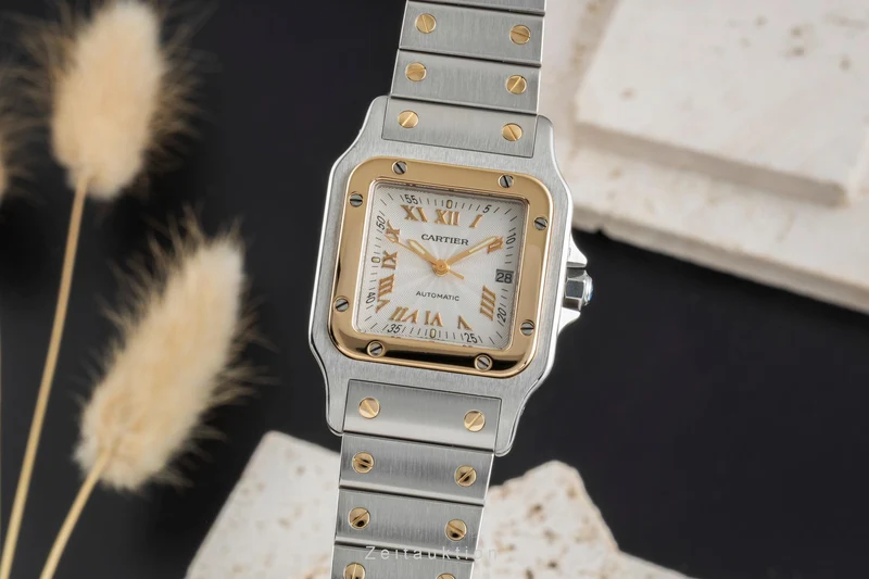 Cartier Santos steel / gold automatic men's watch W20041C4 [2504989]