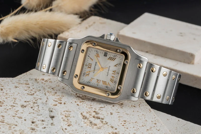 Cartier Santos steel / gold automatic men's watch W20041C4 [2504989]