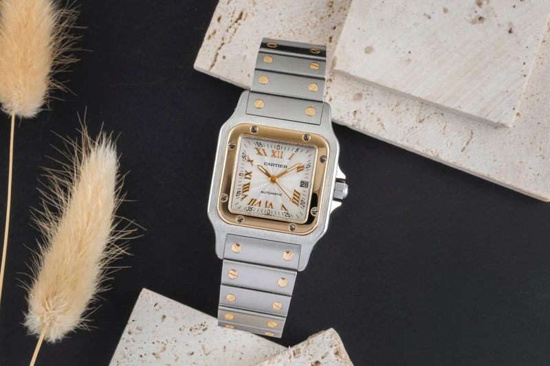 Cartier Santos steel / gold automatic men's watch W20041C4 [2504989]