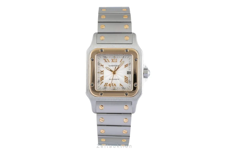 Cartier Santos steel / gold automatic men's watch W20041C4 [2504989]